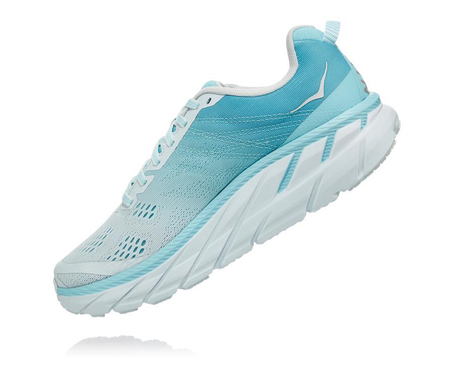 Hoka Australia One One Clifton 6 - Womens Walking Shoes Blue/White - GDJNY-3186